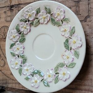 Saucer 3D floral 1956 vintage